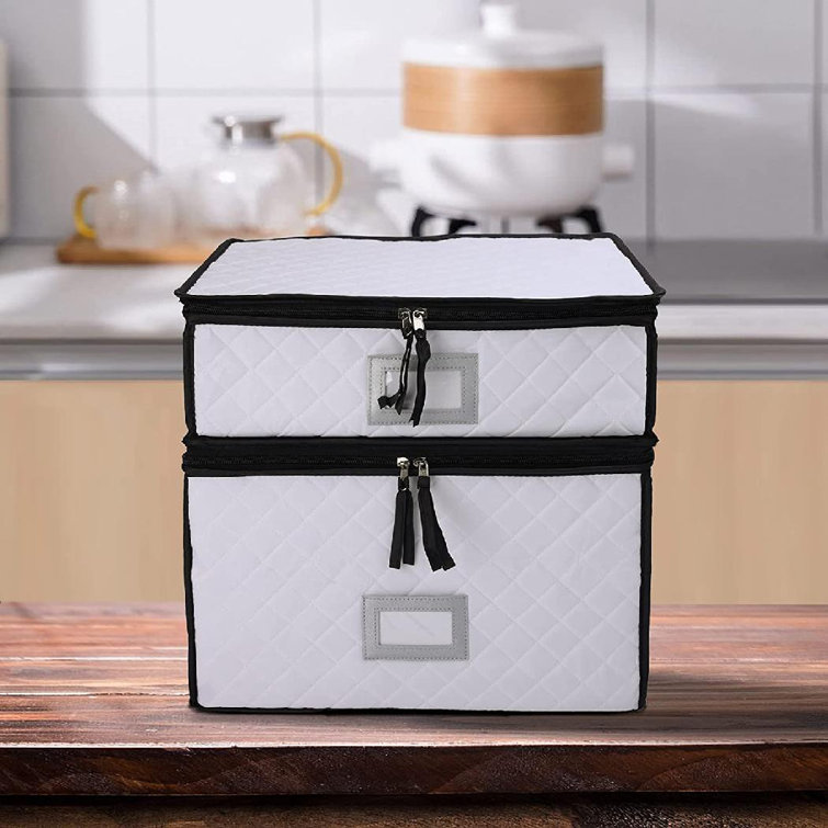 long_ye_da 2Pcs Stemware Storage Cases, Deluxe Quilted Wine Glass